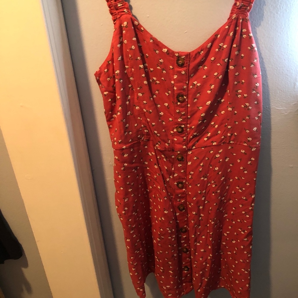 pink rose dress
